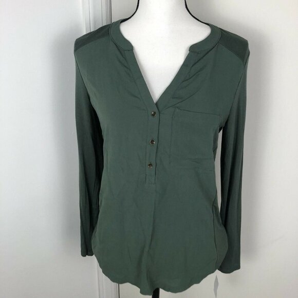 Sears Roebuck and Co Olive‎ Green Top Size Small - Picture 3 of 12